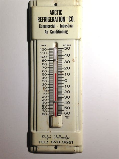 VINTAGE Metal Indoor Outdoor THERMOMETER by CollectibleEmpathy