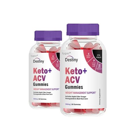 (2 Pack) Destiny Keto ACV - Appetite Suppressing Weight Loss Gummies Infused with Apple Cider ...