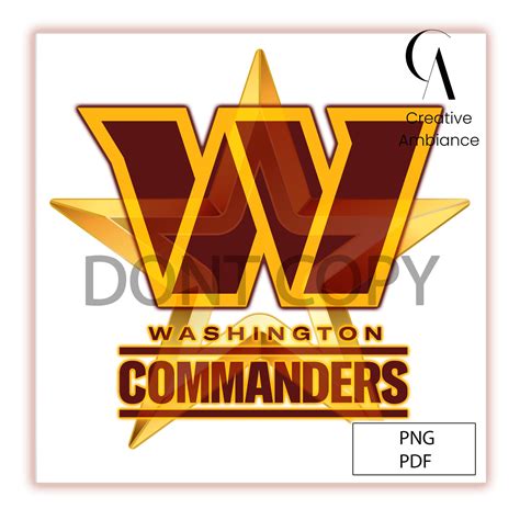 Commanders PNG-PDF, Commanders Football Team Digital Design - Etsy