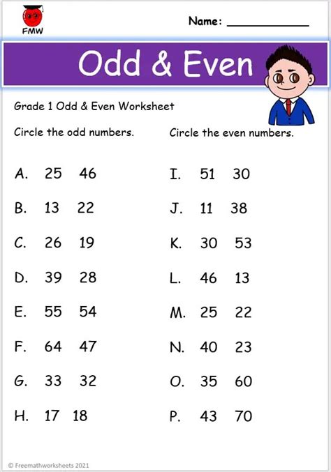 Free Even And Odd Numbers Worksheets For Kids, 44% OFF