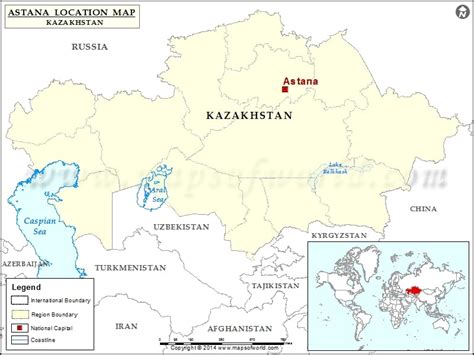 Where is Astana | Location of Astana in Kazakhstan Map