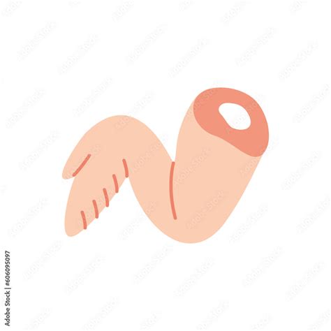 Chicken wing icon. Fresh chicken meat silhouette. Vector illustration. Stock Vector | Adobe Stock