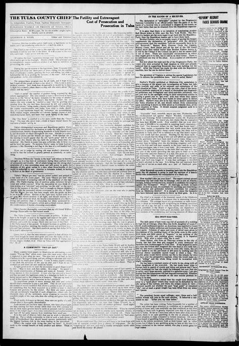 Tulsa County Chief (Tulsa, Okla.), Vol. 24, No. 46, Ed. 1 Friday ...