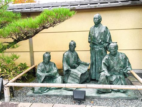 Kyoto, Japan 2016 - 4 samurai statue of Tosa regional. A major group that caused political ...