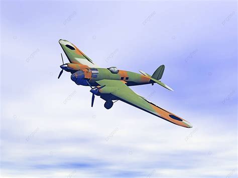 Military Propeller Plane In The Sky Cockpit Propeller Tail Unit Photo Background And Picture For ...