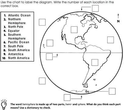 Image result for hemisphere worksheets 6th grade | Hemisphere, Teaching geography, Geography lessons