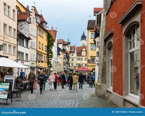 Lindau, Germany - May 20, 2018: Lindau Historical City Center with Tourists Editorial Image ...