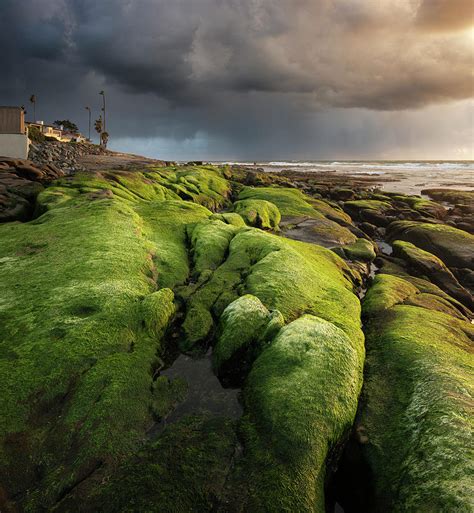 Windansea Rainy Sunset Photograph by William Dunigan