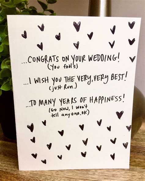 Wedding Run Funny Wedding Card - Etsy | Funny wedding cards, Wedding congratulations card, Funny ...