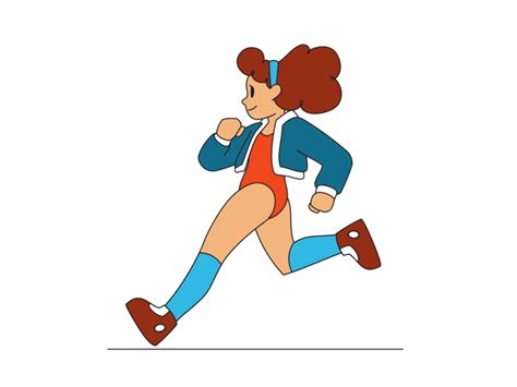 Running Girl by ani.MINHtion on Dribbble