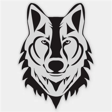 Wolf Vinyl Sticker | Zazzle.com