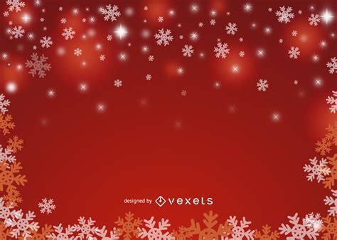 Descarga Vector De Fondo Rojo Copo De Nieve De Navidad