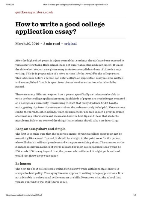 How To Write A College Application Essay - Bright Writers