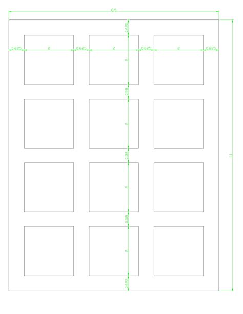 2X2 Label Template Free