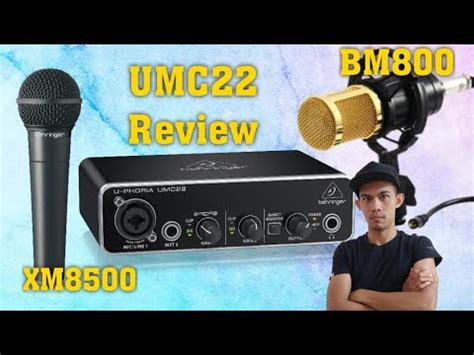 Behringer UMC22 Review | Mic BM800 | Dynamic Mic XM8500. Setup audio youtube terbaru saya. - YouTube