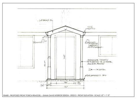 Front Porch Extension Concept Drawing