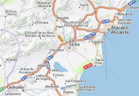 MICHELIN Elche map - ViaMichelin