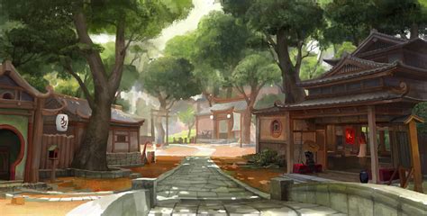 Chinese Village - Concept art, FantasyCoolvibe – Digital Art