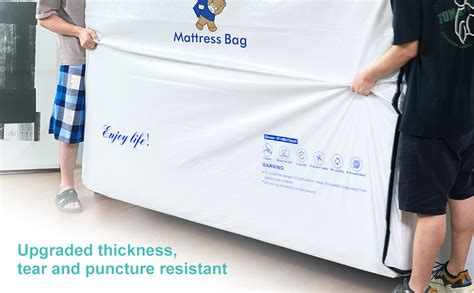 Mattress Bags for Moving and Storage,6 Mil Zippered Mattress Bag Twin ...