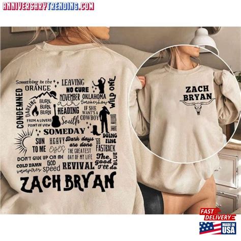 Zach Bryan Merch Shirt Concert Hoodie Unisex - AnniversaryTrending