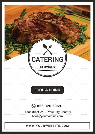 Catering Services Menu Design Template in PSD, Publisher, Word