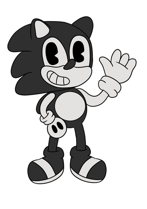 Sonic in the old cartoon style : SonicTheHedgehog