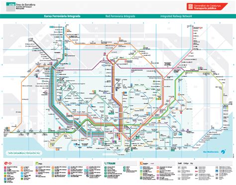 Barcelona Metro Map with Zones and Tourist Attractions (+ printable PDF)