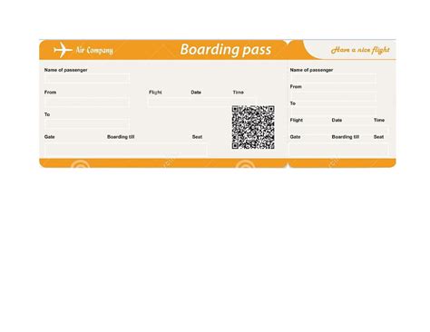 Free Printable Plane Ticket Template