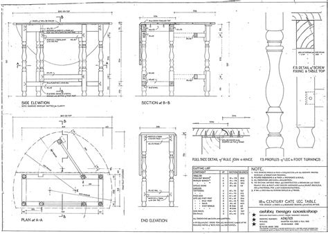 Gateleg Table Plans – 18th Century – Woodworking PlansClub from Ashby ...