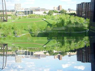 Gold Medal Flour Park from the Guthrie, reflected | I like h… | Flickr