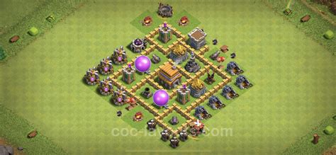 Farming Base TH5 with Link, Hybrid, Anti 3 Stars - Clash of Clans - Town Hall Level 5 Base Copy ...