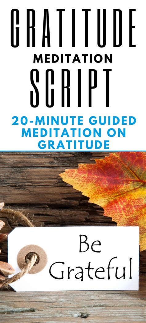 Gratitude Meditation Script [20-minute Guided Meditation] | Meditation ...