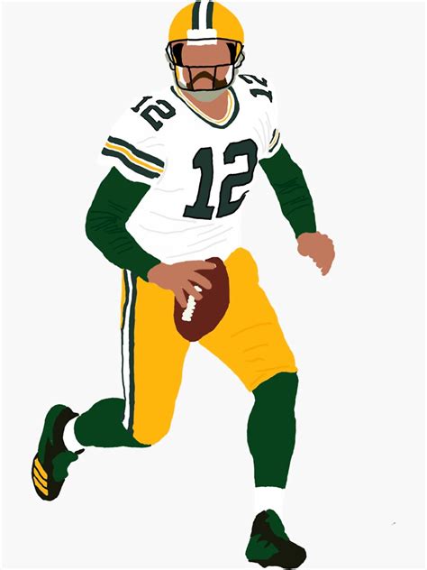 "Aaron Rodgers " Sticker for Sale by athleteart20 | Redbubble