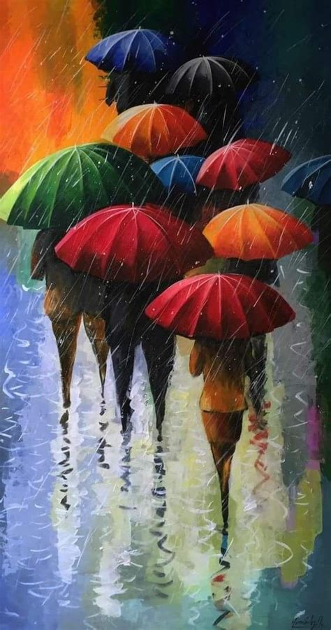 Renkli. #OilPaintingOwl | Abstract art painting, Umbrella painting, Painting