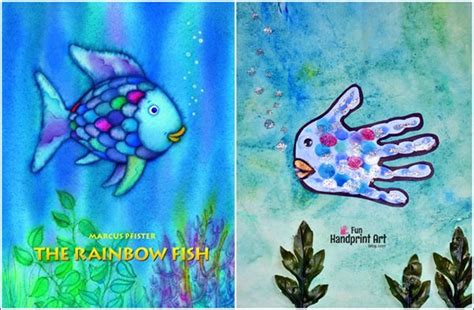 Rainbow Fish Book and Handprint Craft - Fun Handprint Art