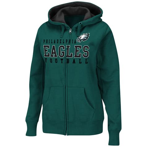 Philadelphia Eagles Ladies Deep Post III Full Zip Hoodie - Midnight Green