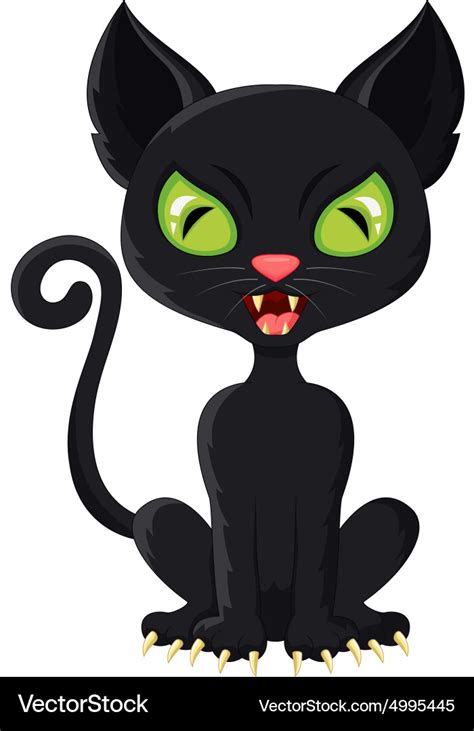 Cartoon black cat Royalty Free Vector Image - VectorStock