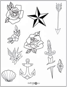 Printable Beginner Tattoo Stencils | Tattooing 101