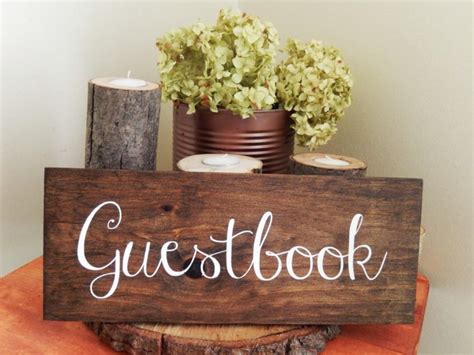 Guestbook Sign Wooden Guest Book Sign Rustic Guestbook Sign Wedding Guest Book Sign Rustic ...