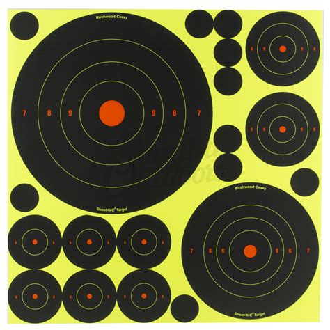 Shoot-N-C Assortment Bullseye Targets (5 Sheet Pack) - Omaha Outdoors