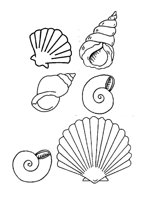 Coloriage Coquillage De Mer à colorier - Dessin à imprimer | Fait a la ...