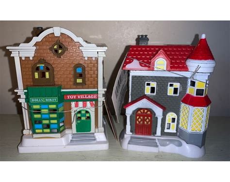 2 Cobblestone Corners Mini Toy Village Christmas Victorian House Toy Village - Etsy