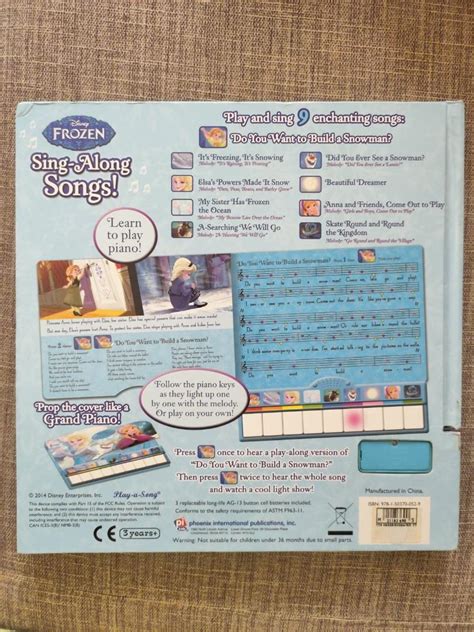 Disney Frozen sing along songs book with keyboard, Hobbies & Toys, Books & Magazines, Children's ...