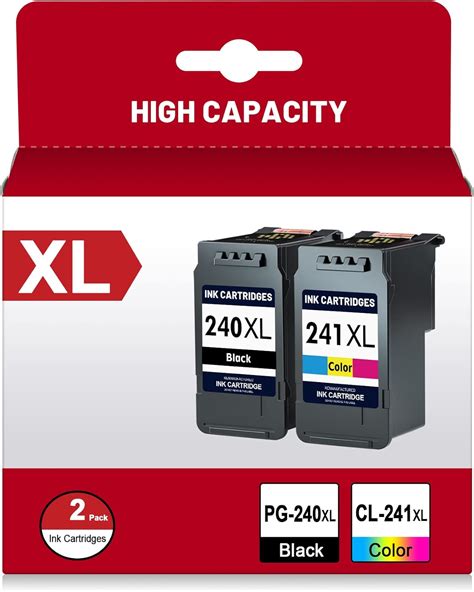 PG-240 CL-241 Ink for Canon Ink Cartridges 240 and 241 High Capacity ...