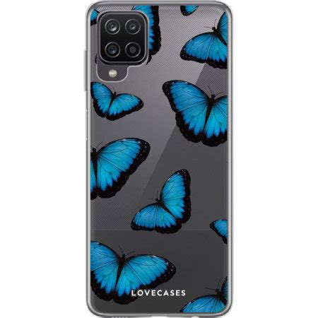 LoveCases Samsung Galaxy A12 Gel Case - Blue Butterfly