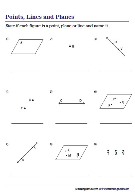 Point Line Plane Worksheet