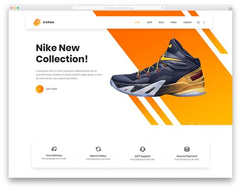 Karma - Free Sneaker Store Website Template 2024 - Colorlib