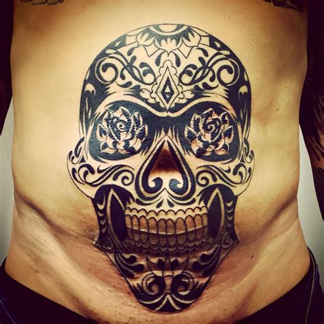 Mexican Skull Tattoo by Patrick | Mexikanische schädel, Mexikanisch, Schädel