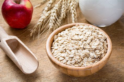 Ingredients for porridge featuring heap, grain, and wholegrain | Food Images ~ Creative Market