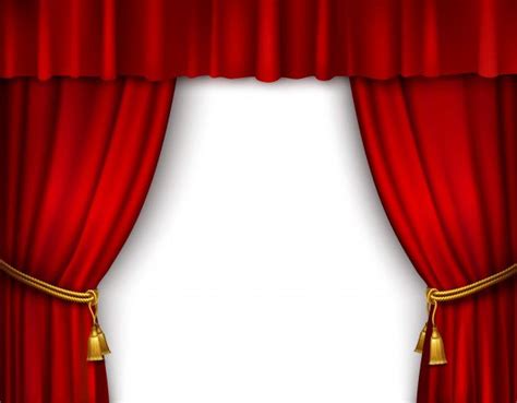 Free Vector | Stage curtain isolated | Cortinas del escenario, Cortinas rojas, Cortinas